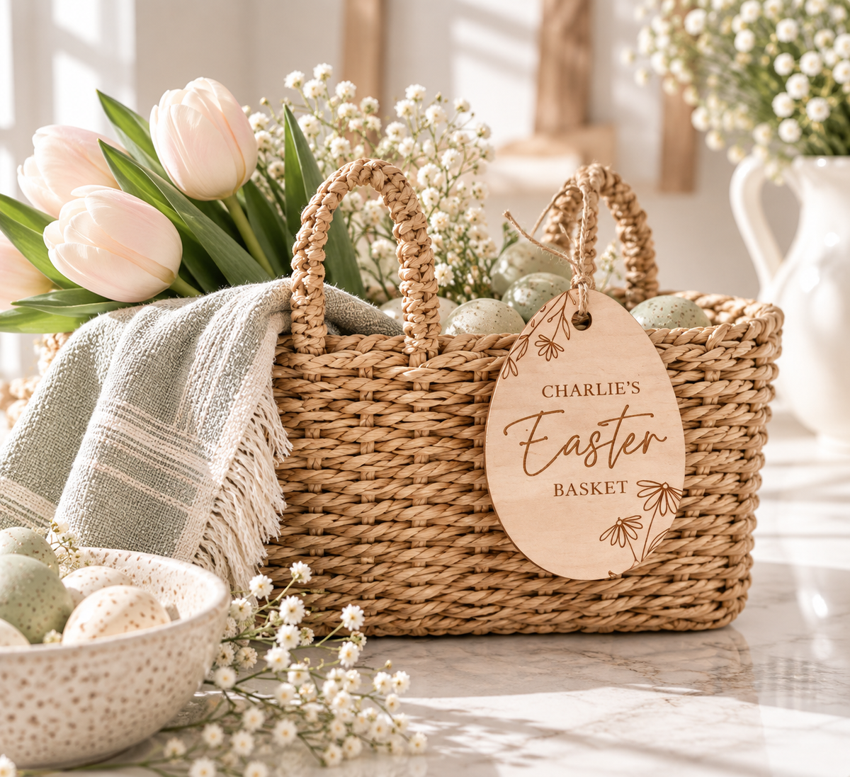 Custom Easter Basket Tags - Charlie + Pine