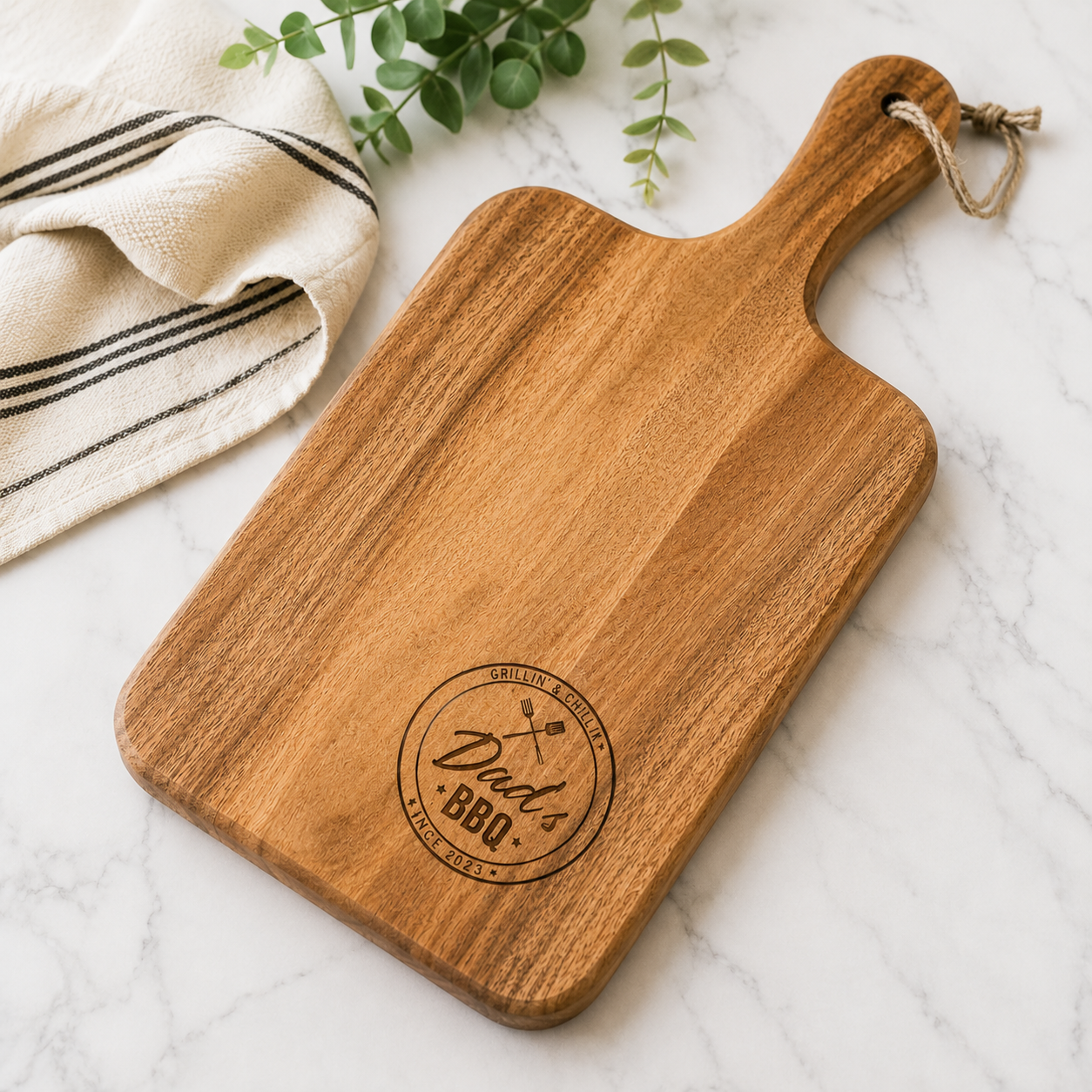 Personalized BBQ Cutting Board for Dad | Grill Master Gift | Fathers Day Gift - Charlie + Pine