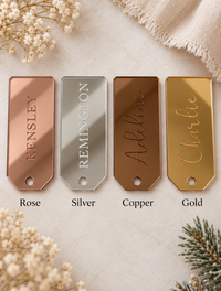 Personalized Acrylic Christmas Stocking Name Tag