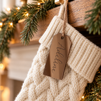 Personalized Acrylic Christmas Stocking Name Tag
