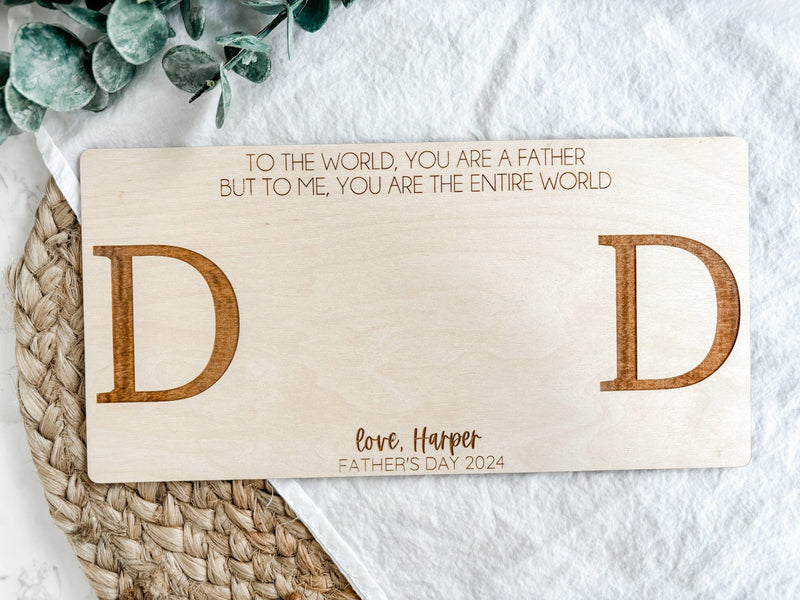 Personalized Father's Day Handprint Sign - Charlie + Pine