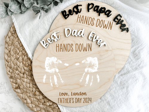 Father's Day DIY Handprint Sign - Charlie + Pine