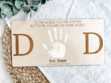 Load image into Gallery viewer, Personalized Father&#39;s Day Handprint Sign - Charlie + Pine
