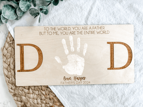 Personalized Father's Day Handprint Sign - Charlie + Pine