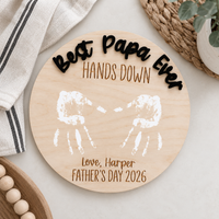 Custom Father’s Day Handprint Sign | Gift for Dad from Kids - Charlie + Pine