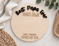 Custom Father’s Day Handprint Sign | Gift for Dad from Kids - Charlie + Pine
