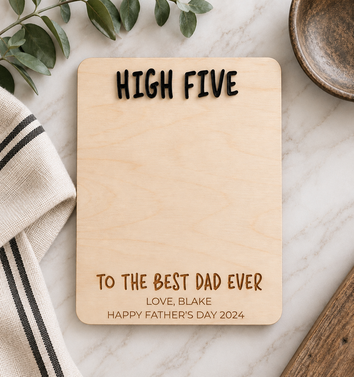 High Five Handprint Sign for Dad | Personalized Father’s Day Gift - Charlie + Pine
