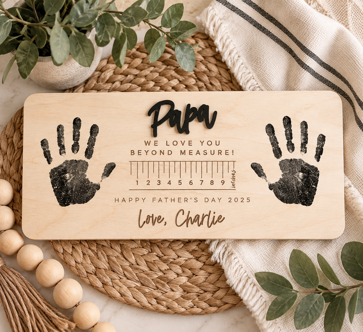Father’s Day Handprint Keepsake | Gift from Kids - Charlie + Pine