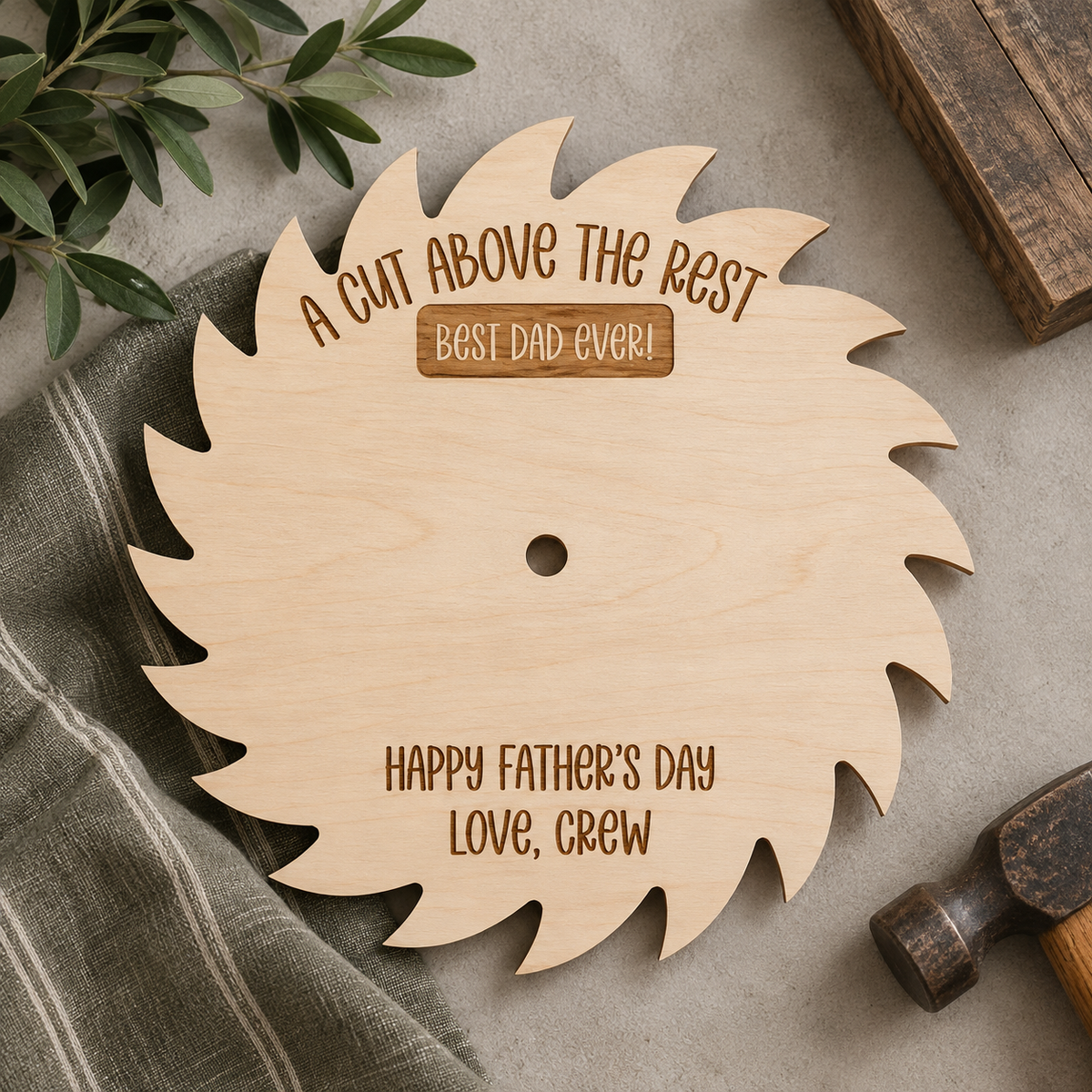 Tool-Themed Handprint Sign for Dad | Personalized Father’s Day Gift - Charlie + Pine