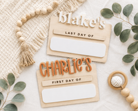 Personalized First and Last Day of School Sign – Dry Erase Photo Prop - Charlie + Pine