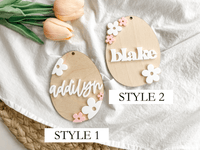 Floral Easter Basket Name Tag - Charlie + Pine