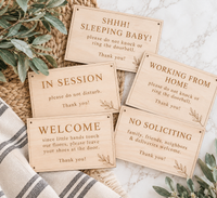 Front Door Signs | Minimal Wooden Door Hangers - Charlie + Pine