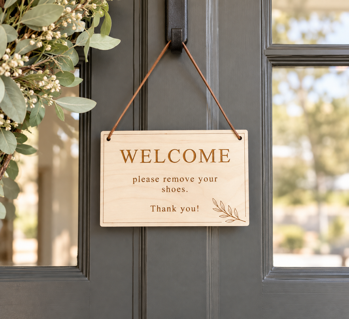 Front Door Signs | Minimal Wooden Door Hangers - Charlie + Pine