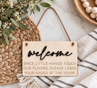 Please Remove Shoes Door Sign | Entryway Home Sign - Charlie + Pine