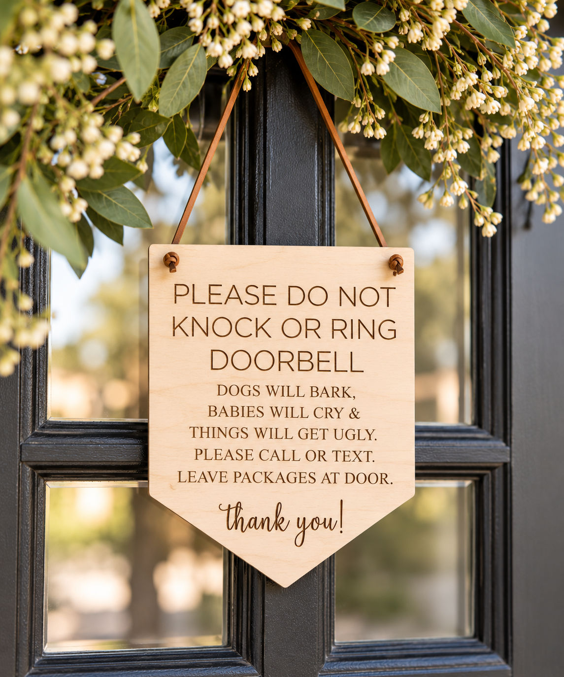 Please Do Not Knock Door Sign | Baby Sleeping