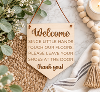 Please Remove Shoes Door Sign | Kid-Friendly Door Sign - Charlie + Pine