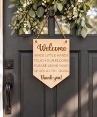 Please Remove Shoes Door Sign | Kid-Friendly Door Sign - Charlie + Pine