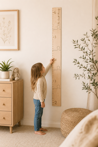 Personalized Wooden Growth Chart Ruler – Kids Height Chart for Wall - Charlie + Pine