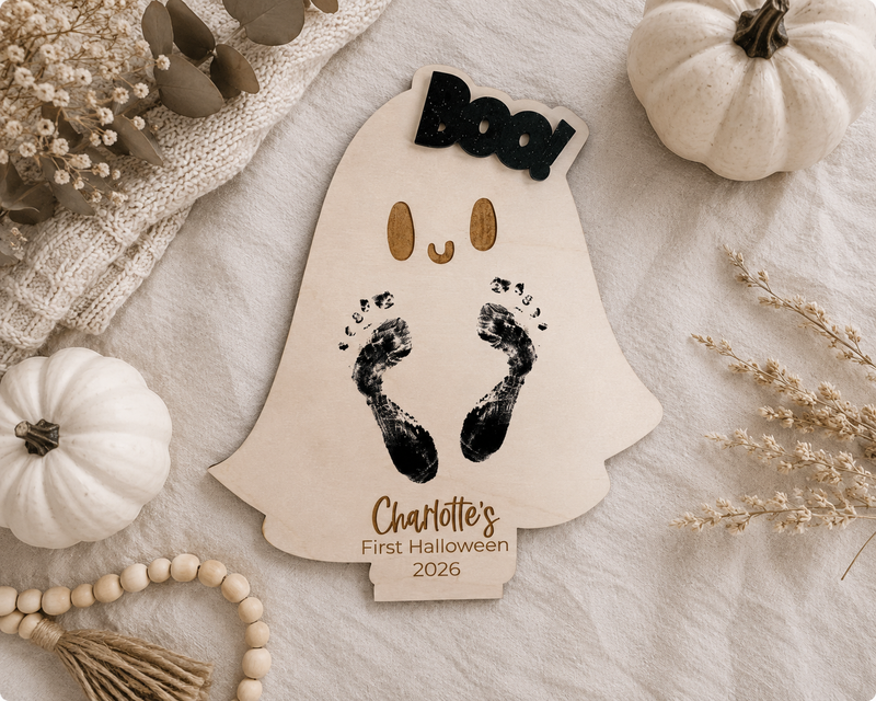 Baby’s First Halloween Footprint Sign - Charlie + Pine