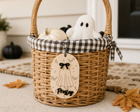 Custom Halloween Basket Name Tag - Charlie + Pine