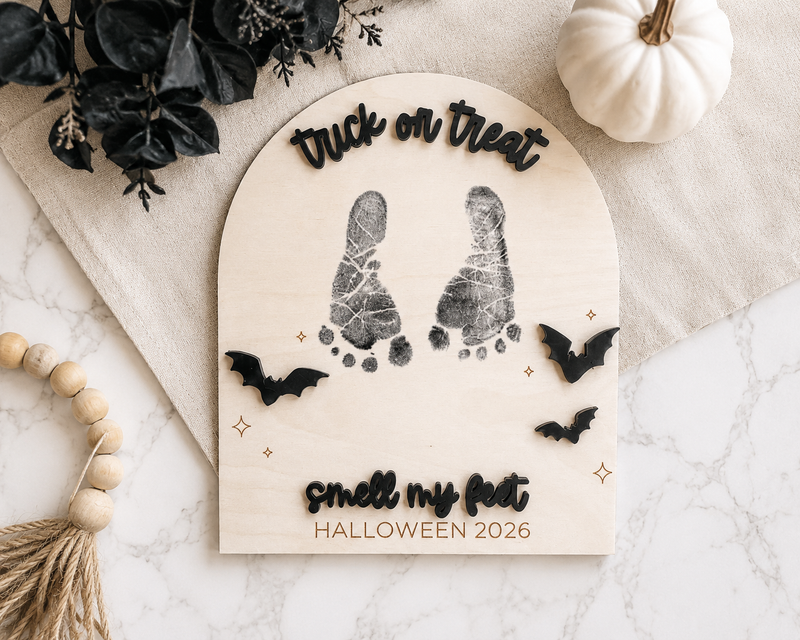 DIY Halloween Baby Footprint Keepsake - Charlie + Pine