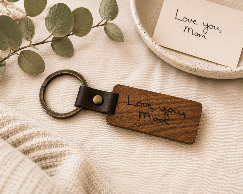 Personalized Handwriting Keychain – Custom Engraved Keepsake Gift - Charlie + Pine