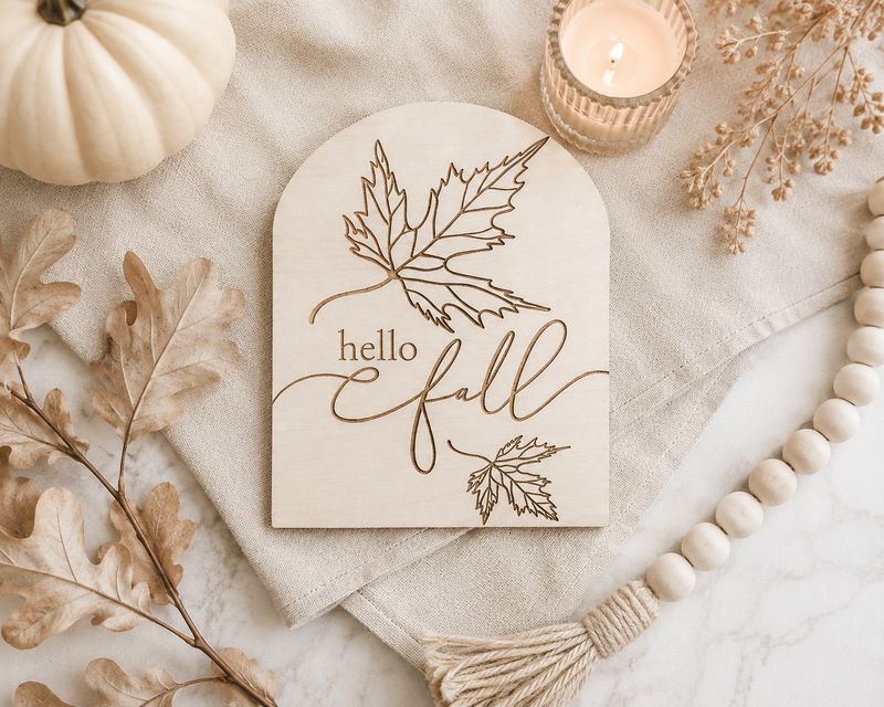 Hello Fall Wood Sign - Charlie + Pine