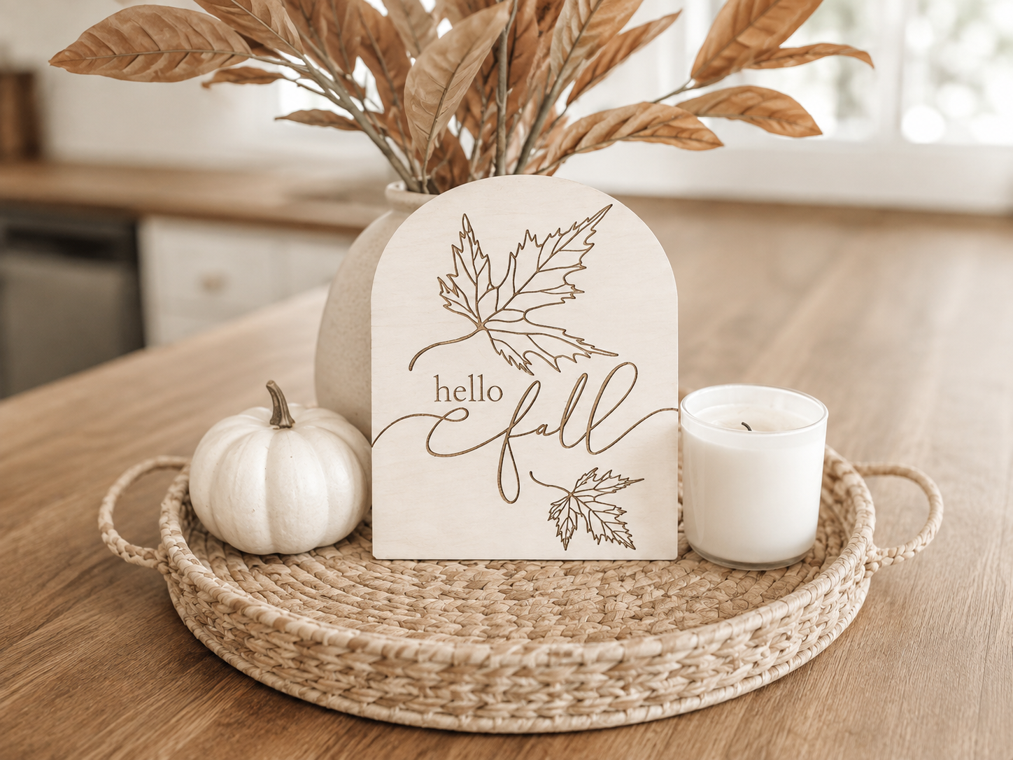 Hello Fall Wood Sign - Charlie + Pine