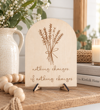 Nothing Changes If Nothing Changes Sign | Motivational Wood Wall Decor - Charlie + Pine