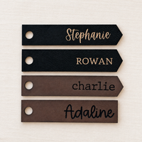 Personalized Leatherette Name Tag