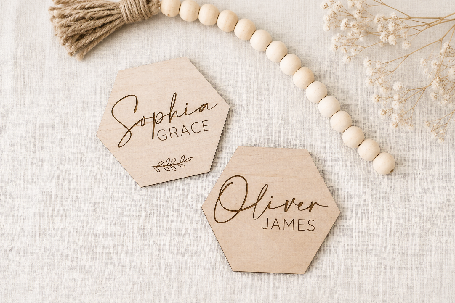 Baby Monthly Milestone Markers | Wooden First Year Photo Props - Charlie + Pine
