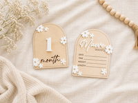 Interchangeable Baby Monthly Flower Milestone Cards - Charlie + Pine