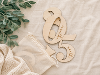 Wooden Baby Milestone Numbers | Monthly Photo Props Set (1–12)