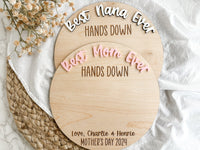 Personalized Mother's Day Handprint Sign - Charlie + Pine