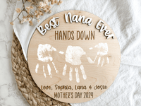 Personalized Mother's Day Handprint Sign - Charlie + Pine