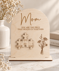 Personalized Puzzle Piece Sign for Mom | Mother’s Day Gift from Kids - Charlie + Pine