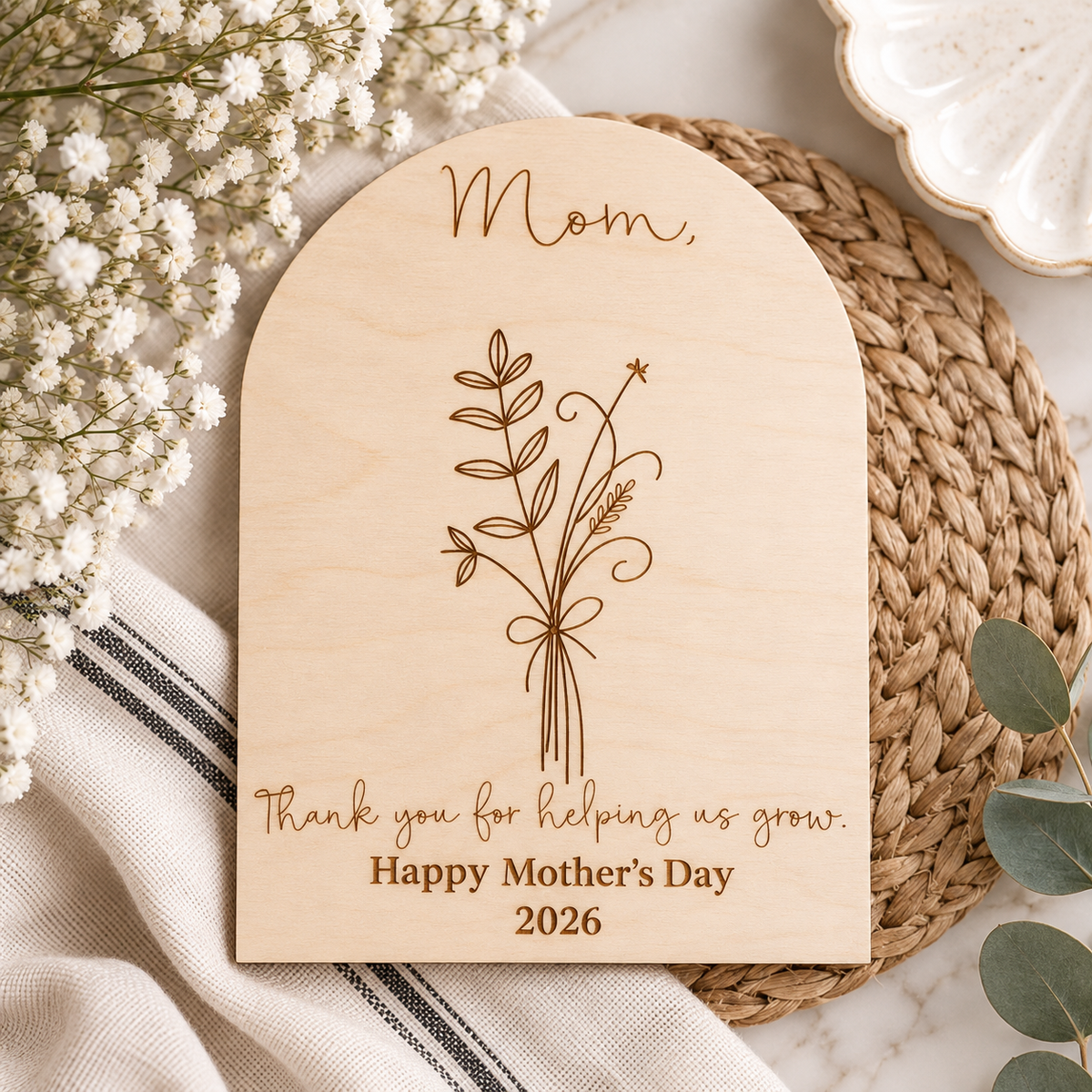 DIY Mother’s Day Handprint Flower Sign | Personalized Gift for Mom - Charlie + Pine
