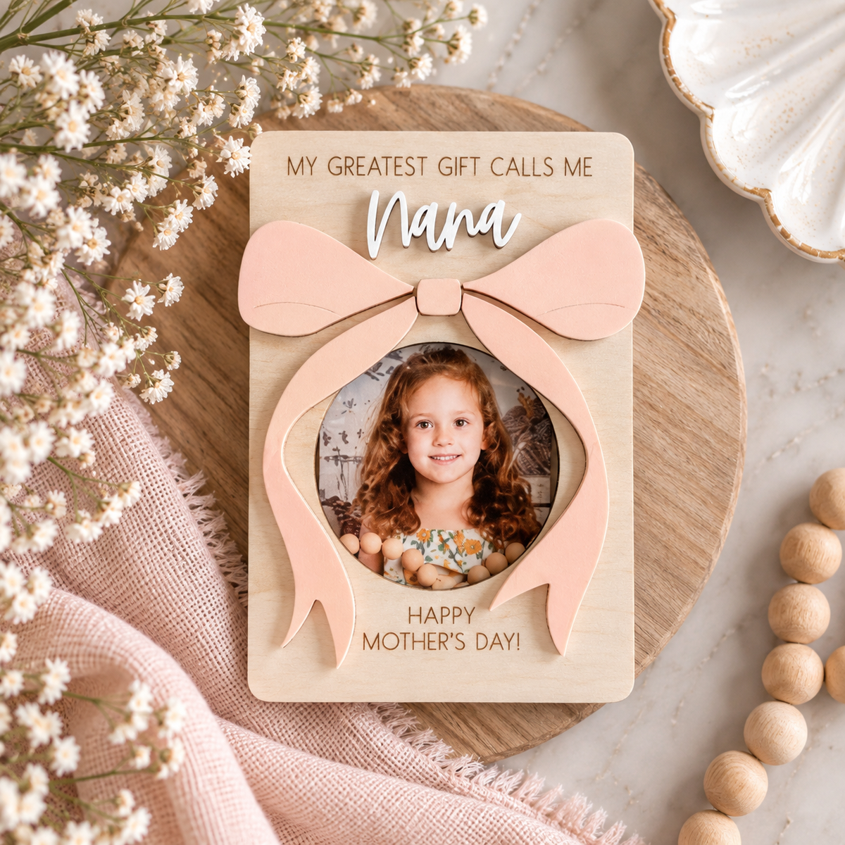 Personalized Picture Frame Magnet | Gift for Mom or Grandma - Charlie + Pine