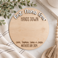 Personalized Mother's Day Handprint Sign - Charlie + Pine