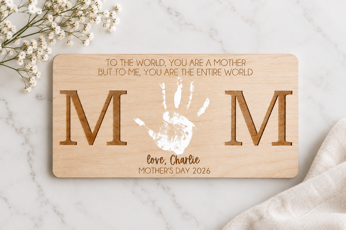 Custom Handprint Sign for Mom | Mother’s Day Gift from Kids - Charlie + Pine