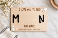 Personalized Mother’s Day Handprint Sign – We Love You to the Moon and Back - Charlie + Pine