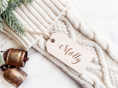 Christmas Stocking Name Tags - Charlie + Pine