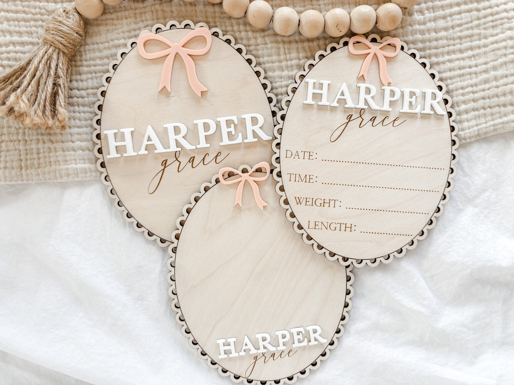 Personalized Newborn Announcement Signs | Name Sign, Birth Stats ...