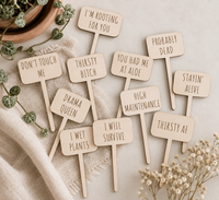 Funny Garden Plant Markers Set - Charlie + Pine