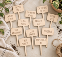 Funny Garden Plant Markers Set - Charlie + Pine
