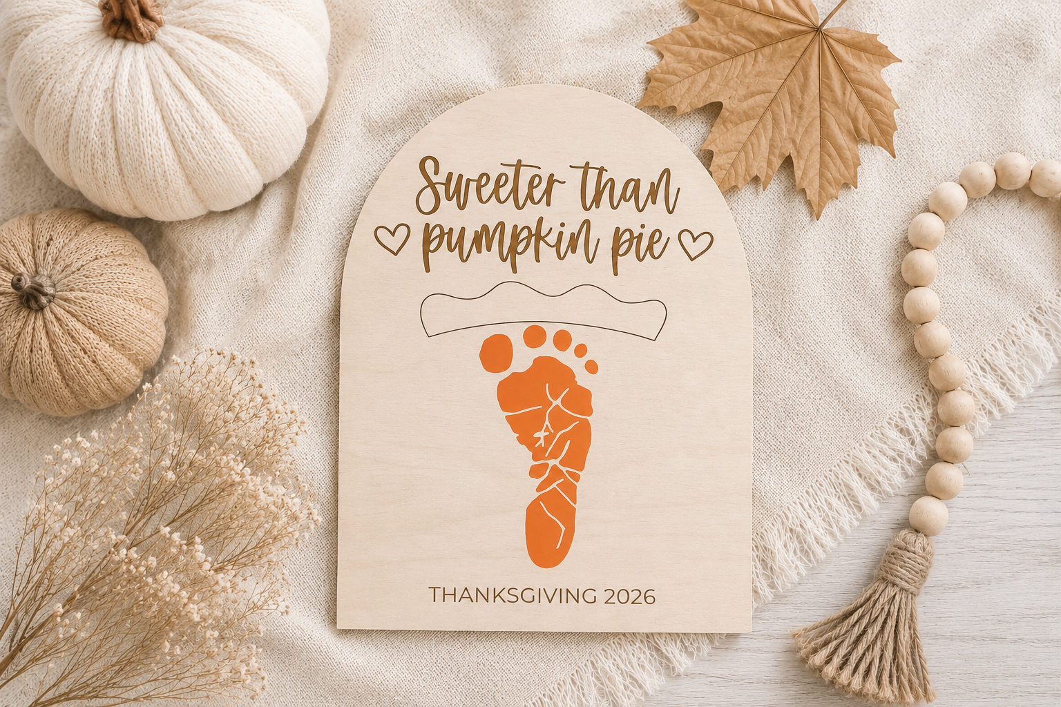 DIY Baby Footprint Thanksgiving Keepsake - Charlie + Pine