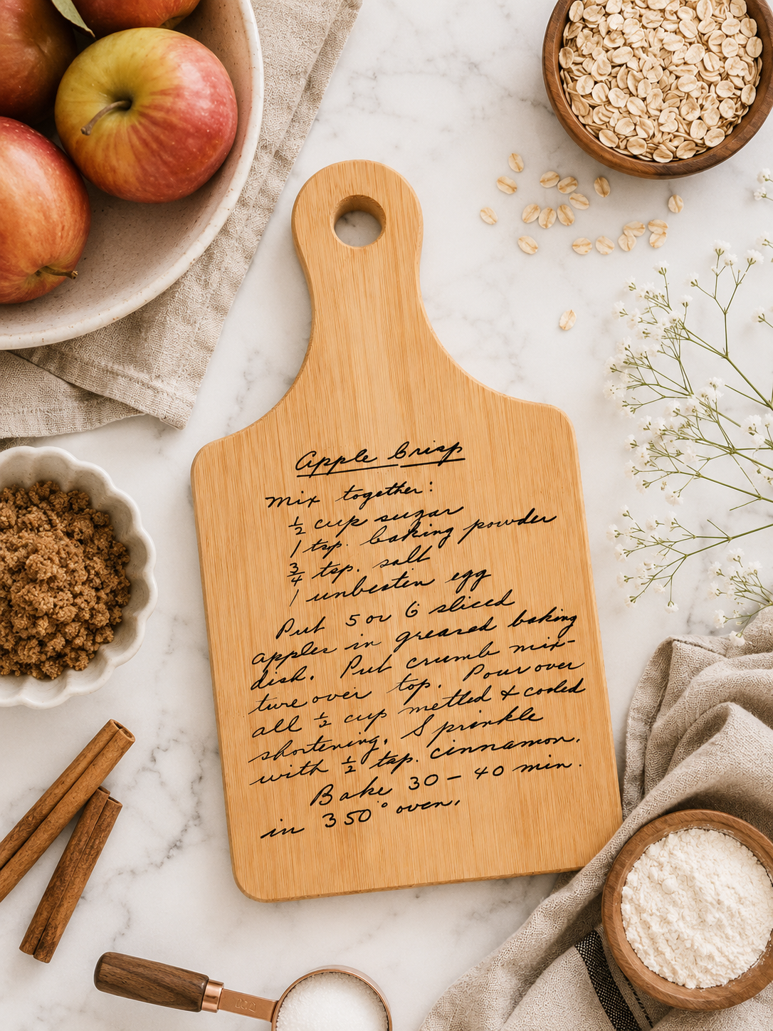Handwritten Recipe Cutting Board - Charlie + Pine