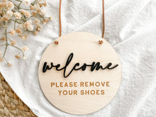 Load image into Gallery viewer, Please Remove Shoes Sign - Charlie + Pine

