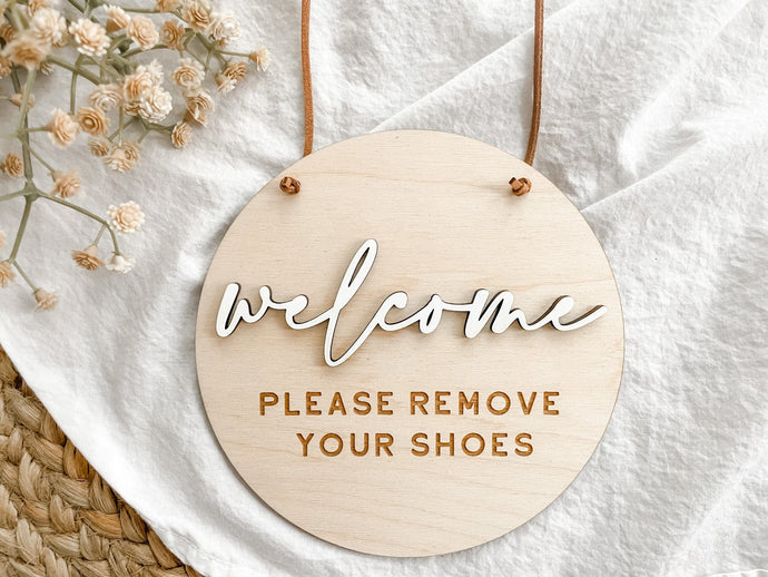 Please Remove Shoes Sign - Charlie + Pine
