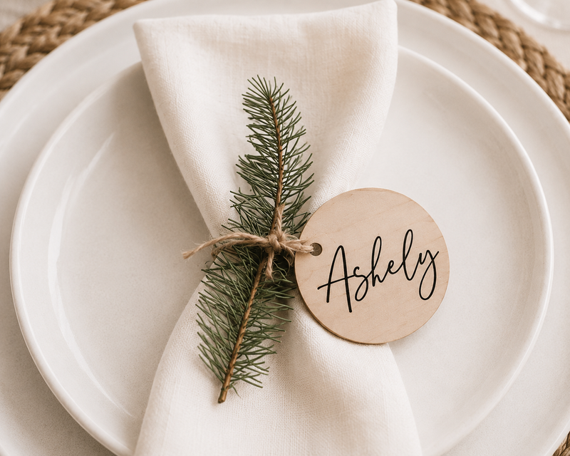 Custom Thanksgiving Name Place Cards - Charlie + Pine